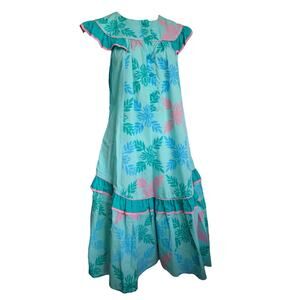 Vintage Tori Richard Golden Monarch Large
Muumuu House Dress Hawaiian w/ pockets